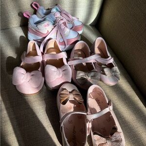 Toddler shoes size 8c Pink and Silver Kids Shoes Set